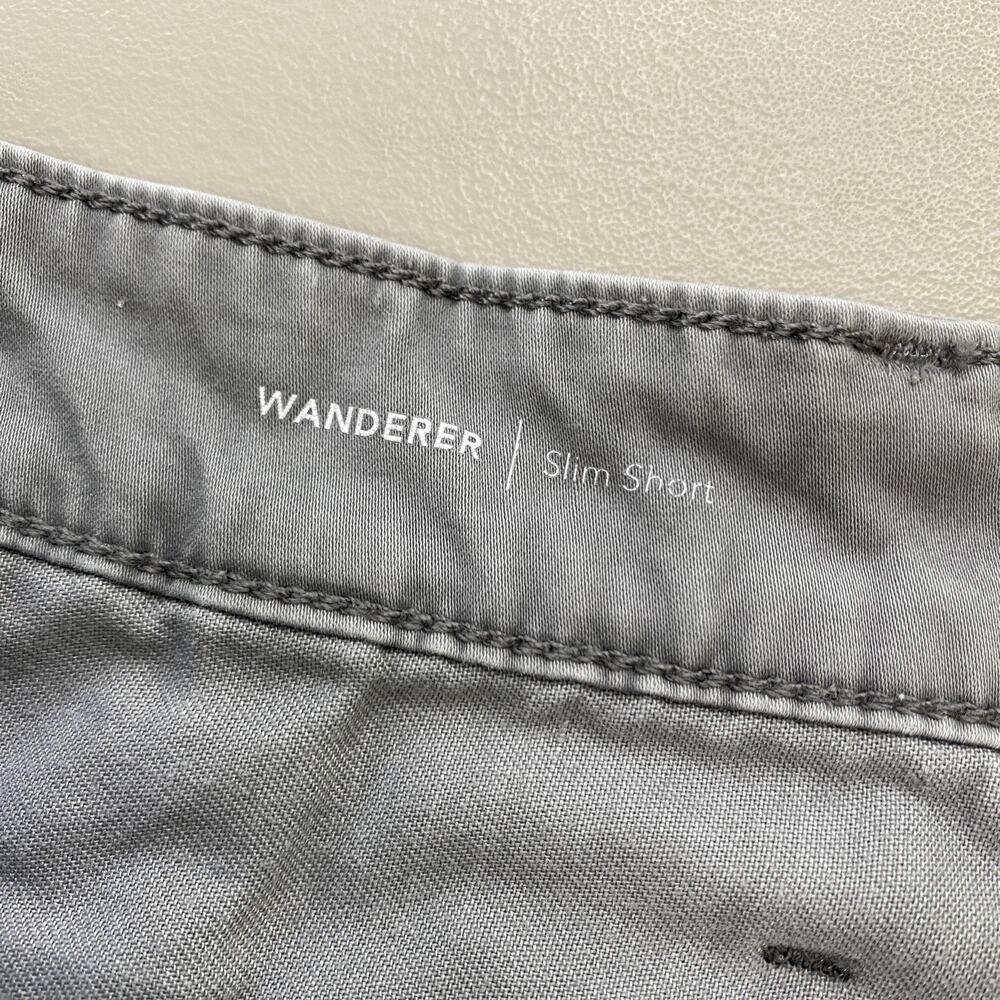 AG Wanderer Slim Shorts Mens 36x9 Gray Stretch Casual Chino Flat Front - Picture 11 of 14